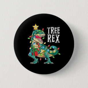 Chapa Redonda De 5 Cm Dinosaurios Árbol de Navidad Rex Pajamas Hombres N