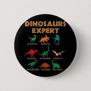 Chapa Redonda De 5 Cm Dinosaurios Chicas expertos Dino T-rex Spinosaurus