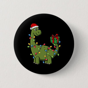 Chapa Redonda De 5 Cm Dinosaurios con luces niños divertidos Navidad