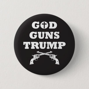 Chapa Redonda De 5 Cm ¡DIOS ARMAS Y TRUMP! 2ª Enmienda Derecho a Portar 