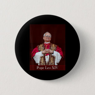 Chapa Redonda De 5 Cm Dios bendiga al Papa León Xiv Papa León Xiv
