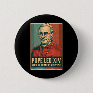 Chapa Redonda De 5 Cm Dios bendiga al Papa León Xiv Papa León Xiv