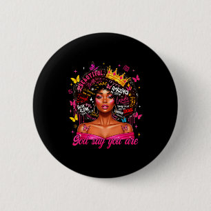 Chapa Redonda De 5 Cm Dios dice que eres reina afro melanina cristiana c