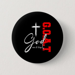 Chapa Redonda De 5 Cm Dios Sobre Todas Las Cosas G O A T Cruz Cristiana