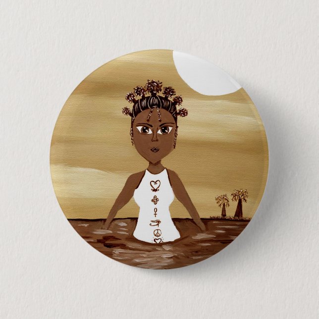 Chapa Redonda De 5 Cm Diosa (Anverso)