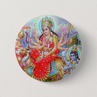 Chapa Redonda De 5 Cm Diosa Durga Ji