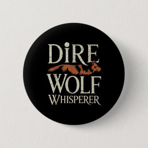 Chapa Redonda De 5 Cm Dire Wolf Whisperer Grunge