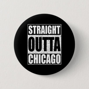 Chapa Redonda De 5 Cm Directamente fuera de Chicago Estado de Illinois