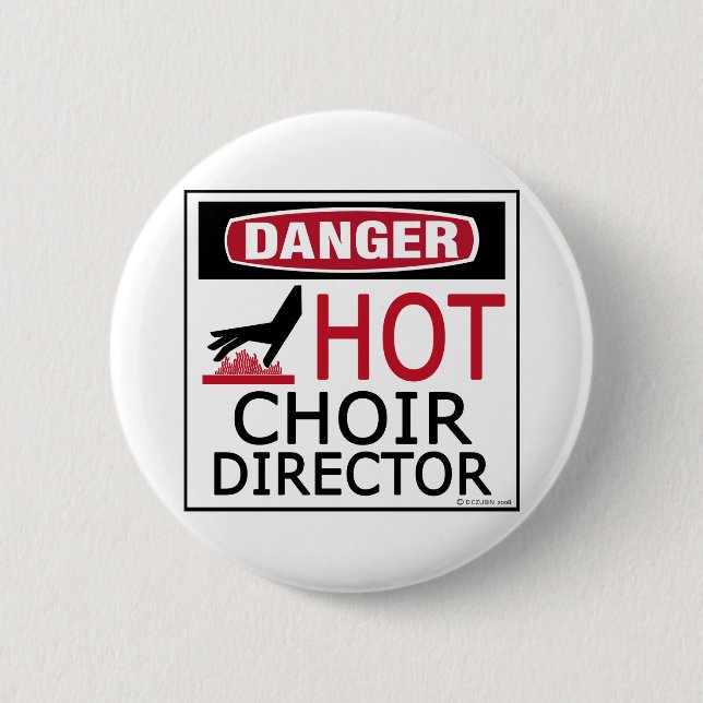 Chapa Redonda De 5 Cm Director de coro activo (Anverso)