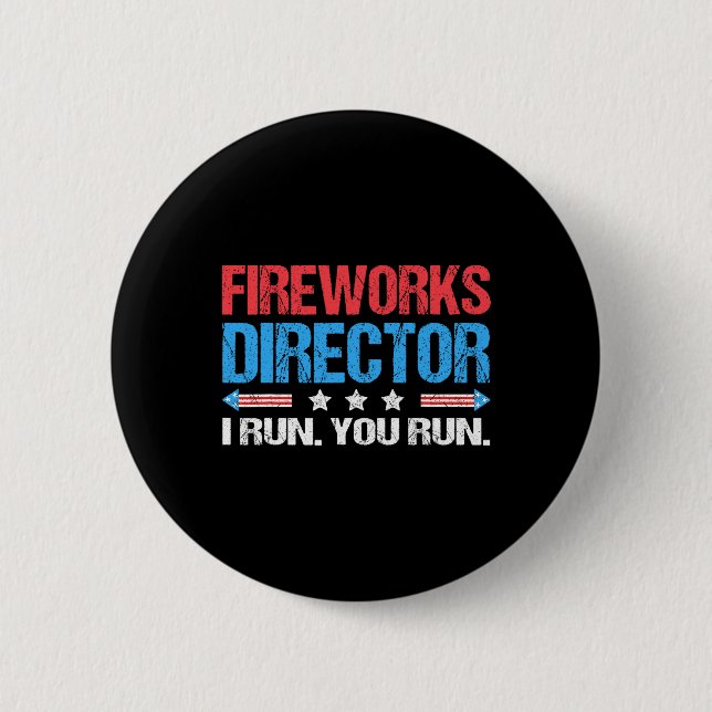 Chapa Redonda De 5 Cm Director De Fuegos Artificiales - Te Ejecuto Graci (Anverso)