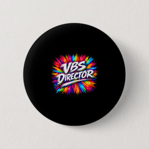 Chapa Redonda De 5 Cm Director de Vbs salpicadura colorida para vacacion