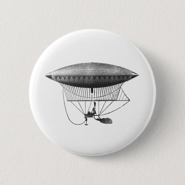 Chapa Redonda De 5 Cm Dirigible personal (Anverso)