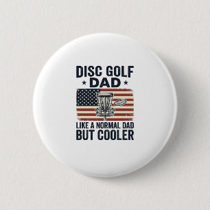 Chapa Redonda De 5 Cm Disc Golf Papá Bandera Vintage Diseño de Camiseta