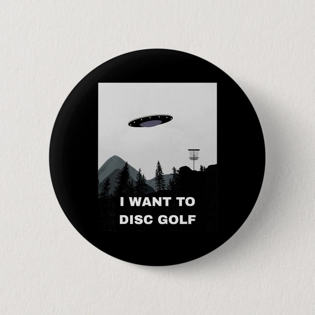 Chapa Redonda De 5 Cm Disc Golf Ufo  (Anverso)