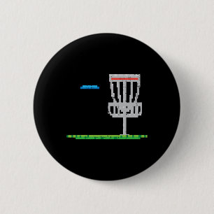 Chapa Redonda De 5 Cm Disco de Golf Pixel Frisbee Golfista Frolf Hombres