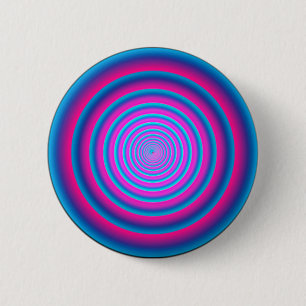 Chapa Redonda De 5 Cm Disco Giratorio Circular Loco Morado Borroso Hipnó
