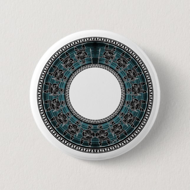 Chapa Redonda De 5 Cm Disco griego retro (Anverso)