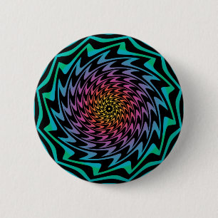 Chapa Redonda De 5 Cm DISCO HIPNÓTICO Espiral Zig Zag Neon Fresca Hipnot