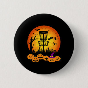 Chapa Redonda De 5 Cm Disco Retro Golf de Halloween Cementerio de Discgo
