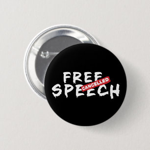 Chapa Redonda De 5 Cm Discurso libre Cancelado Graffiti Parodia Banksy