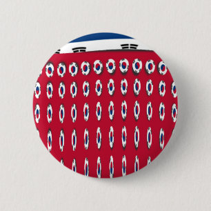 Chapa Redonda De 5 Cm Diseño artístico de la bandera de Punto de Polka e