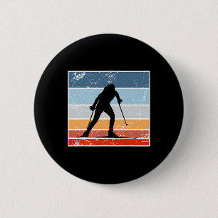 Chapa Redonda De 5 Cm Diseño biatlón de esquí de fondo para biatlón