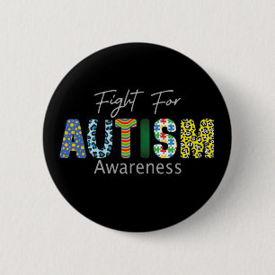 Chapa Redonda De 5 Cm Diseño Colorido para la Conciencia del Autismo