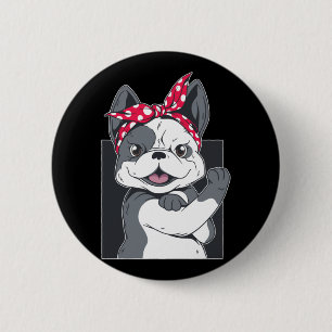 Chapa Redonda De 5 Cm Diseño de activista de perro hembra Podemos hacerl