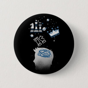 Chapa Redonda De 5 Cm Diseño de ajedrez