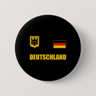 Chapa Redonda De 5 Cm Diseño de Alemania Ropa de Alemania Vestimenta Ban
