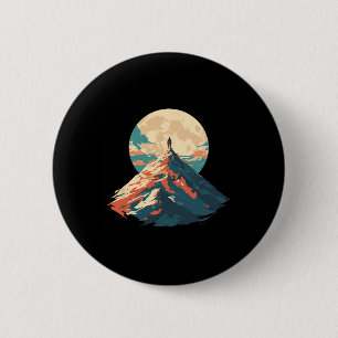 Chapa Redonda De 5 Cm Diseño de ascenso a la cima de la montaña motivaci