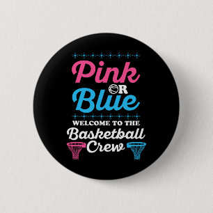 Chapa Redonda De 5 Cm Diseño de Baloncesto Revelador de Género para un F