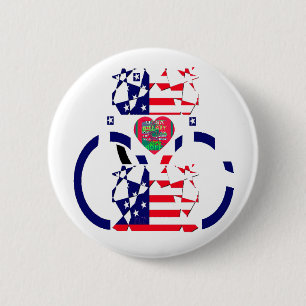 Chapa Redonda De 5 Cm Diseño de bandera nacional Ar de EE. UU. Esperanza