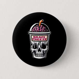 Chapa Redonda De 5 Cm Diseño de bebida Halloween con helado de helado de