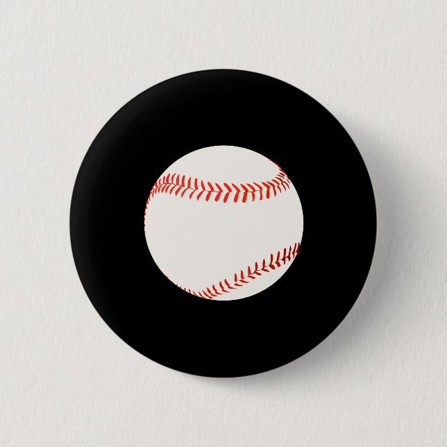 Chapa Redonda De 5 Cm Diseño de béisbol (Anverso)