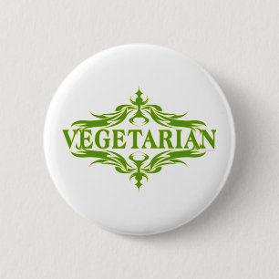 Chapa Redonda De 5 Cm Diseño de Bonito para vegetarianos