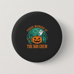 Chapa Redonda De 5 Cm Diseño de calabaza fantasma de Halloween Boo Crew_