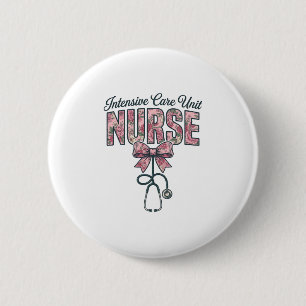 Chapa Redonda De 5 Cm Diseño de camisa con lazo floral para enfermera de