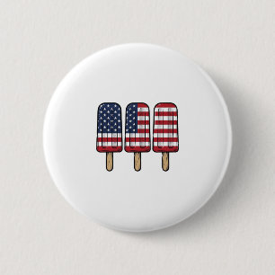 Chapa Redonda De 5 Cm Diseño de camisa de bandera de Popsicle patriota v