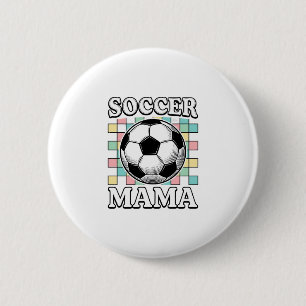 Chapa Redonda De 5 Cm Diseño de camiseta con grabado de Mama de fútbol v