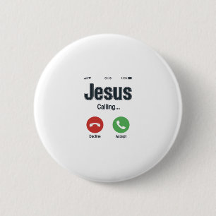 Chapa Redonda De 5 Cm Diseño de camiseta cristiana de pantalla de teléfo