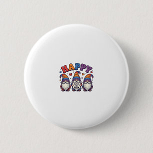 Chapa Redonda De 5 Cm Diseño de camiseta de arcoíris gnomo del mes del o