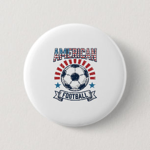 Chapa Redonda De 5 Cm Diseño de camiseta de balón de fútbol vintage de f