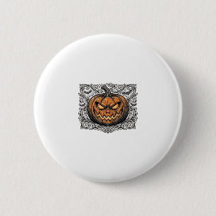 Chapa Redonda De 5 Cm Diseño de camiseta de calabaza de Halloween con gr