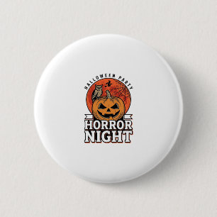 Chapa Redonda De 5 Cm Diseño de camiseta de calabaza de Noche de Brujas 