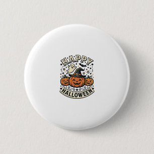 Chapa Redonda De 5 Cm Diseño de camiseta de fantasma de calabaza de Hall