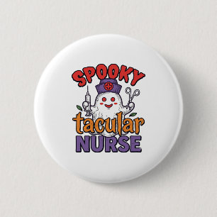 Chapa Redonda De 5 Cm Diseño de camiseta de fantasma de Halloween de enf