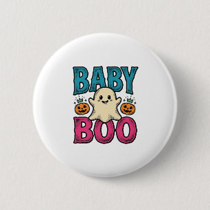 Chapa Redonda De 5 Cm Diseño de camiseta de fantasma de Halloween vintag
