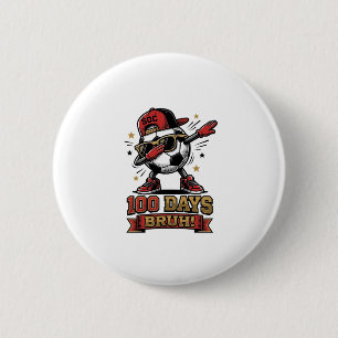 Chapa Redonda De 5 Cm Diseño de camiseta de fútbol Dabbing de 100 días B