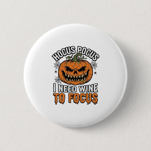 Chapa Redonda De 5 Cm Diseño de camiseta de Halloween de calabaza de vin